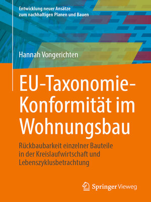 EU-Taxonomie-Konformität im Wohnungsbau - ebook